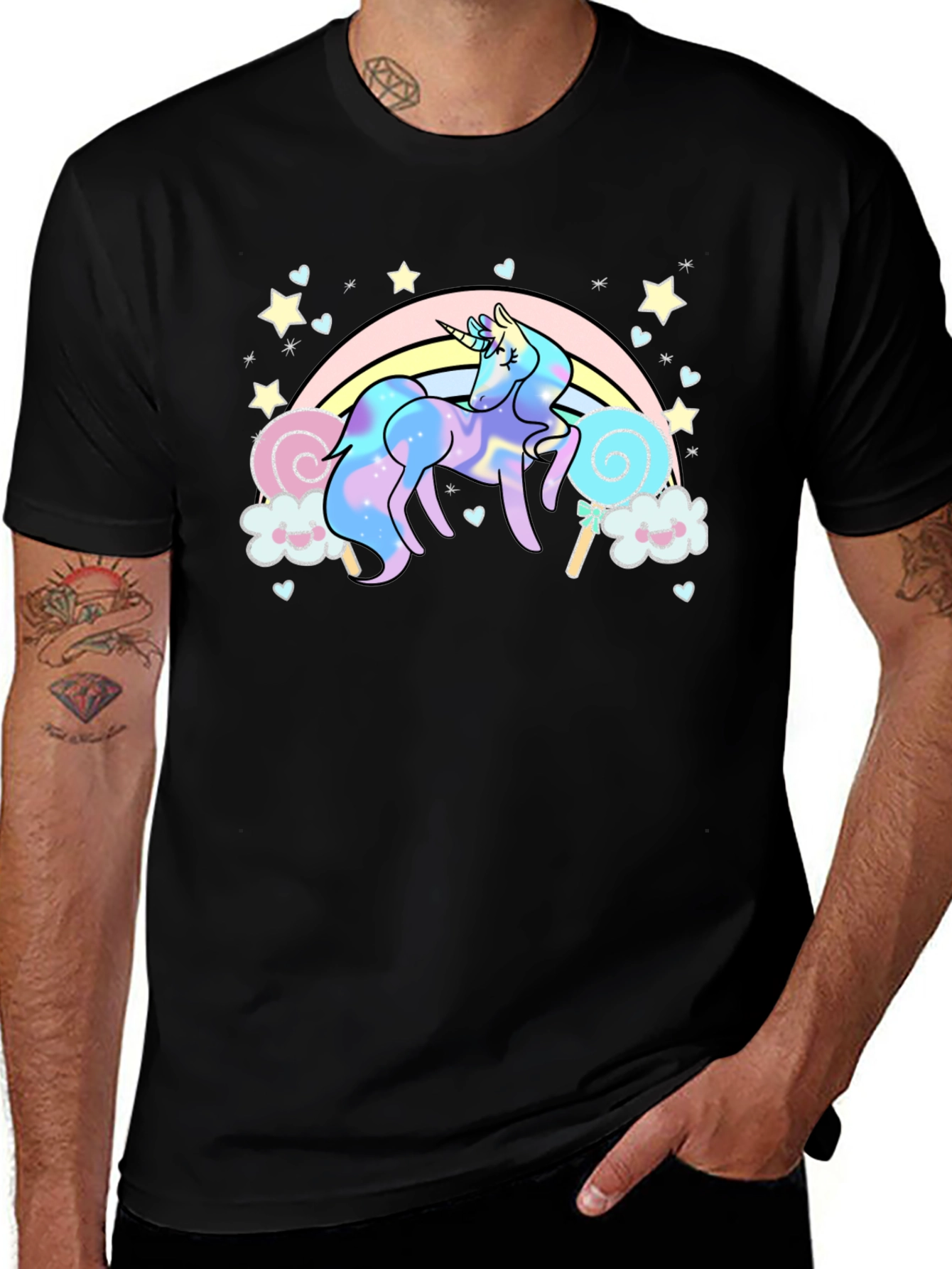 Unicorn Rainbow Graphic T-Shirt