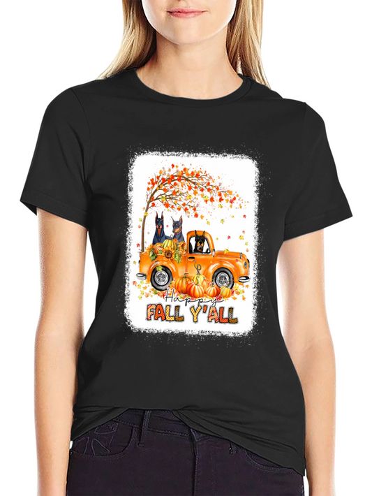 Happy Fall Yall Dog Truck T-Shirt