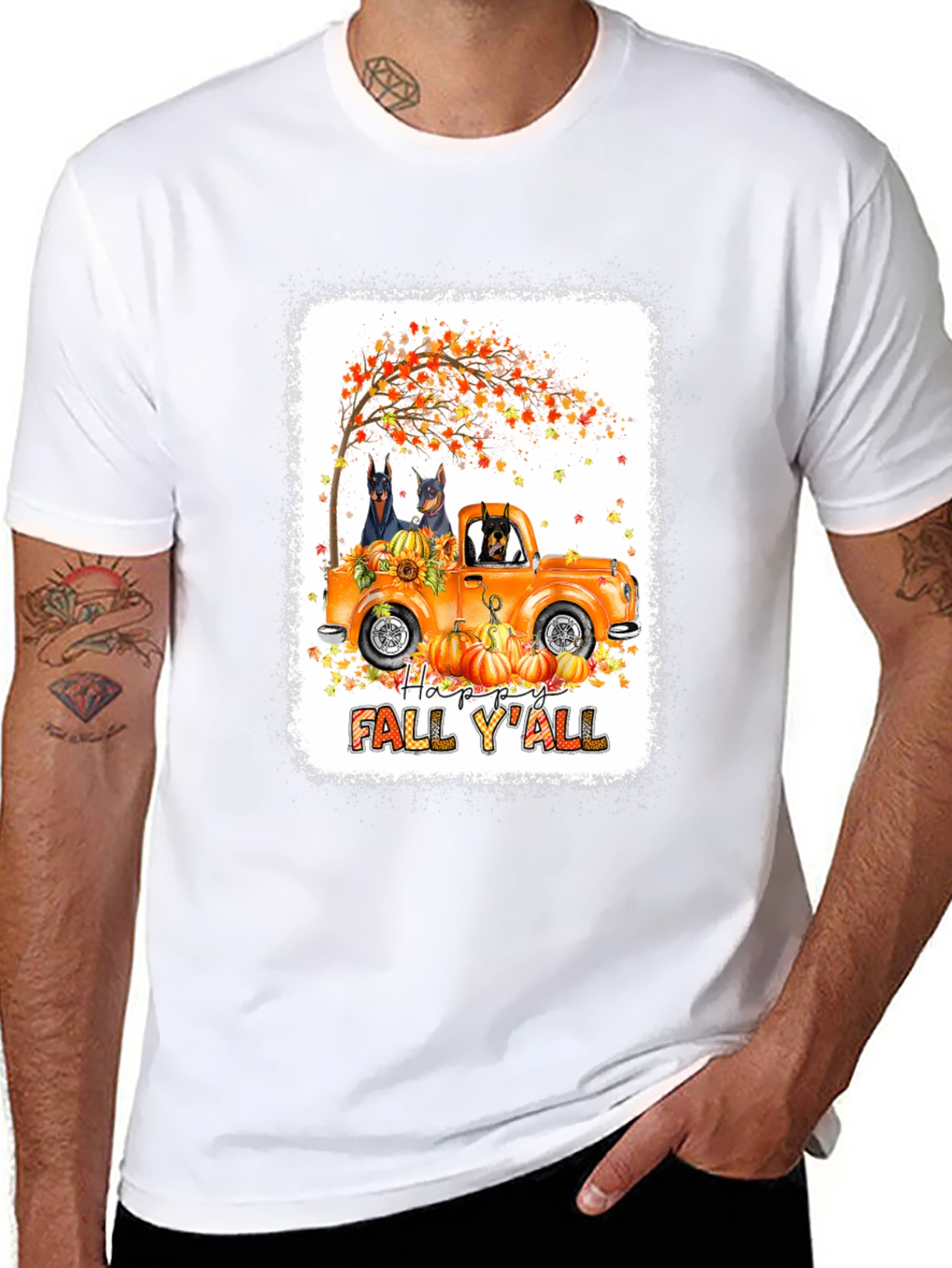 Happy Fall Yall Dog Truck T-Shirt