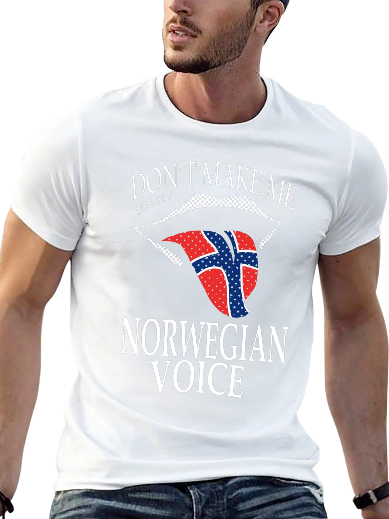 Norwegian Voice T-Shirt - Funny Flag Tongue Design