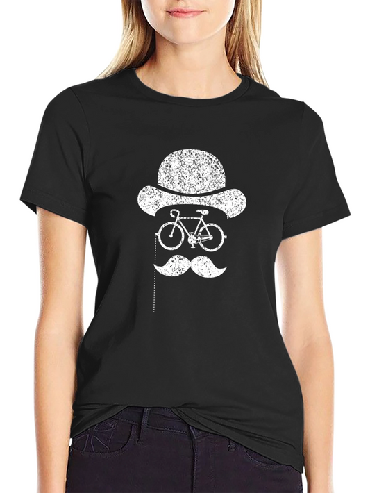 Bicycle Monocle T-Shirt - Distressed Graphic Tee