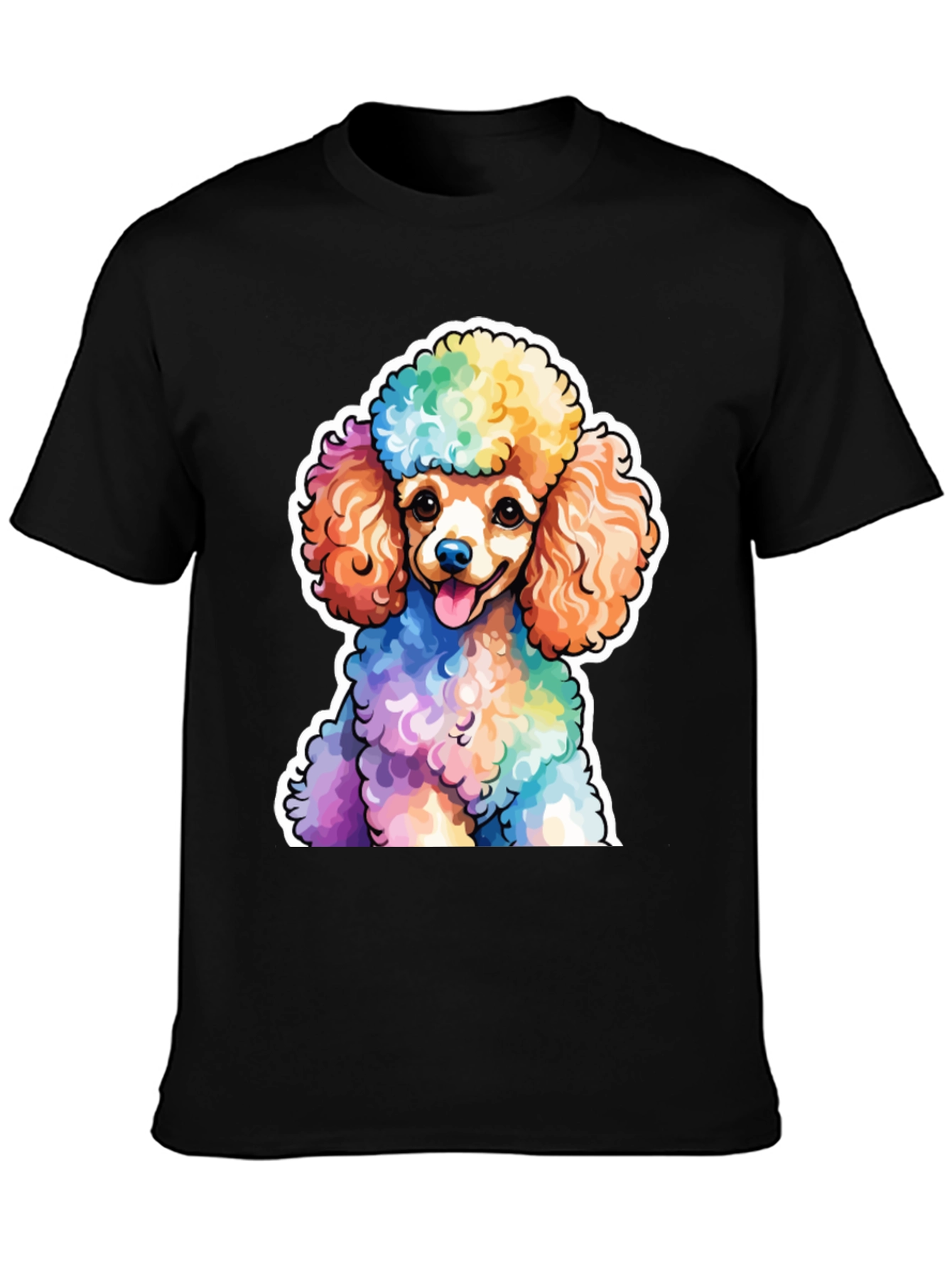 Rainbow Poodle Graphic Tee - Fun Stylish & Unique