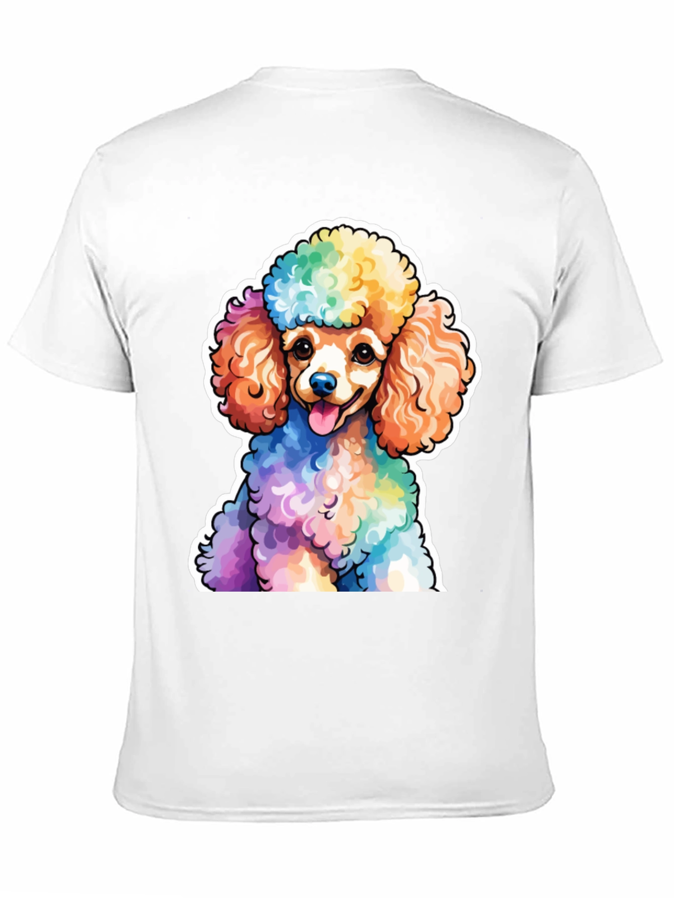 Rainbow Poodle Graphic Tee - Fun Stylish & Unique