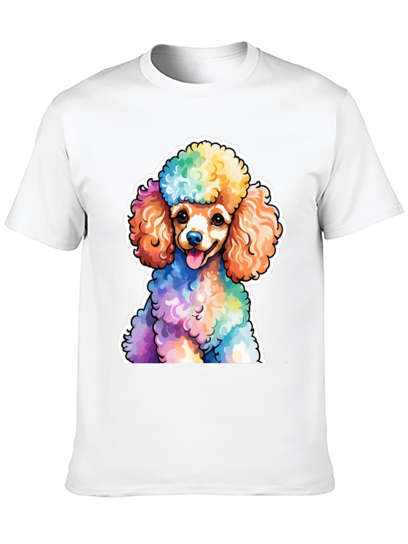 Rainbow Poodle Graphic Tee - Fun Stylish & Unique