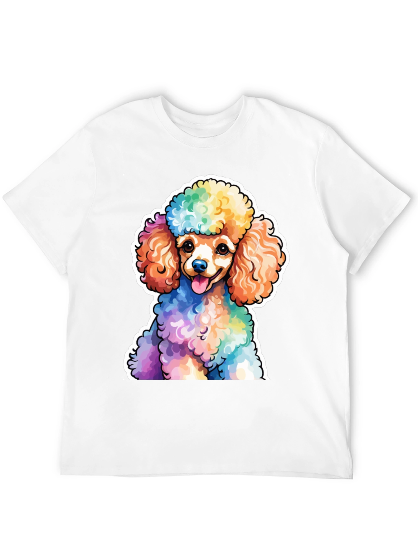 Rainbow Poodle Graphic Tee - Fun Stylish & Unique