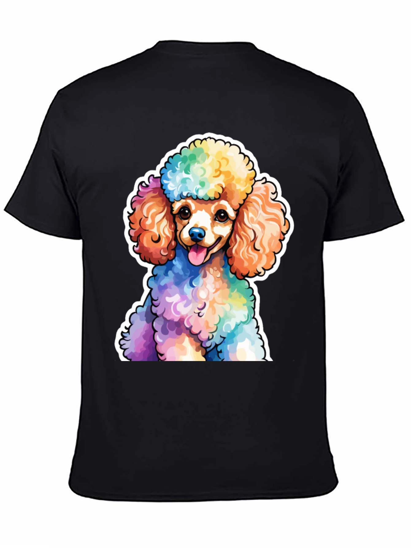 Rainbow Poodle Graphic Tee - Fun Stylish & Unique