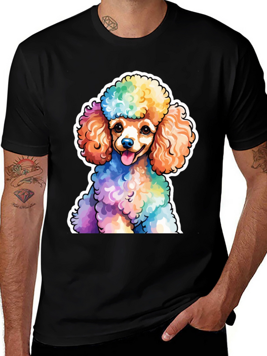 Rainbow Poodle Graphic Tee - Fun Stylish & Unique