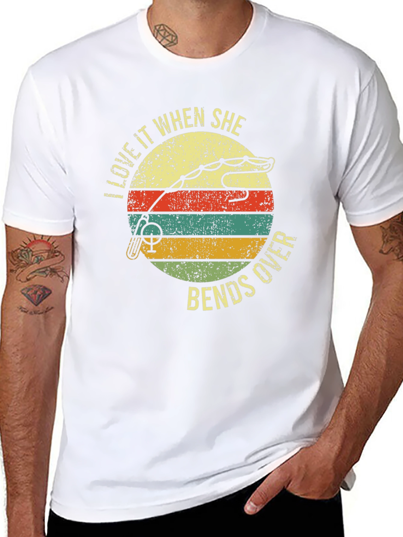 Fishing T-Shirt: Love It When She Bends Over