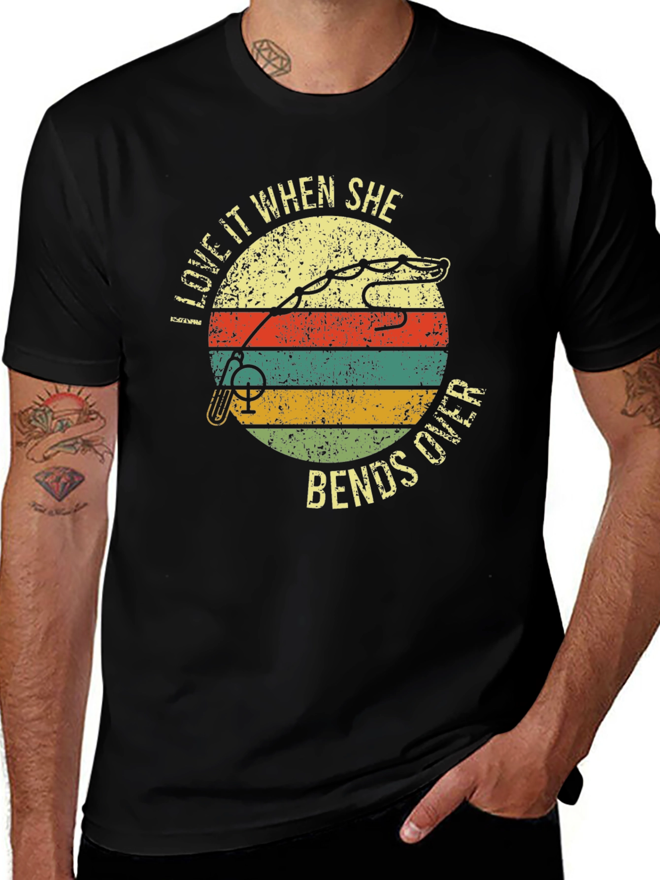 Fishing T-Shirt: Love It When She Bends Over