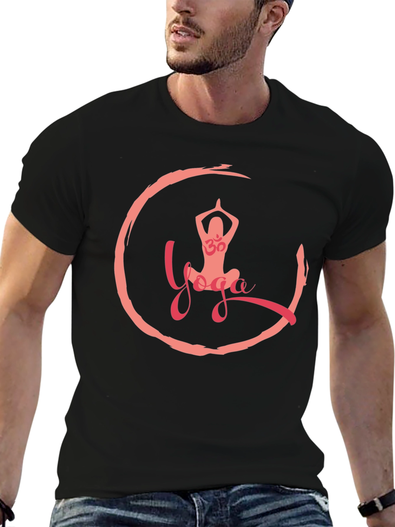 Yoga Om Graphic Tee - Black
