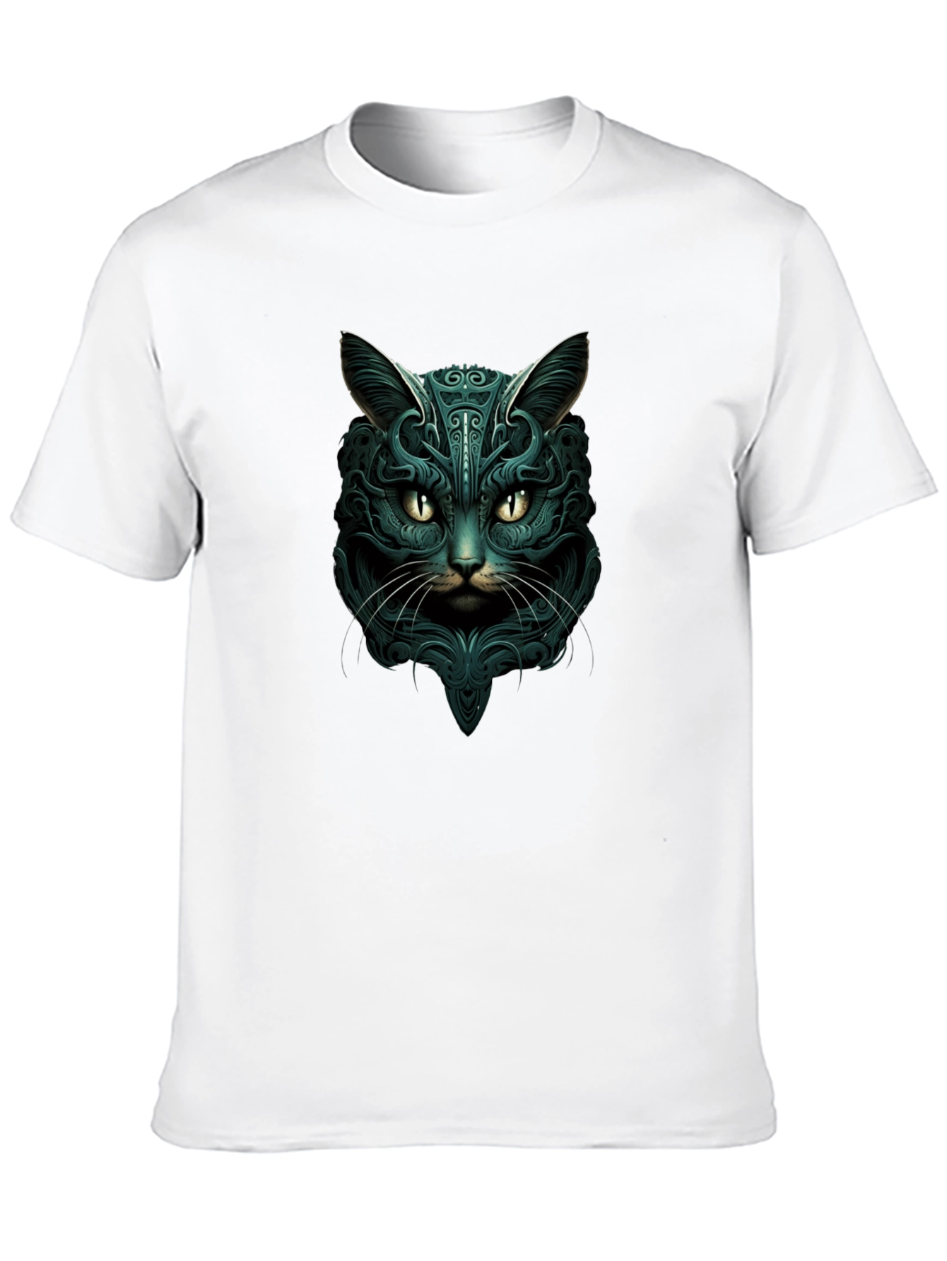 Mystic Cat Graphic Tee - Black