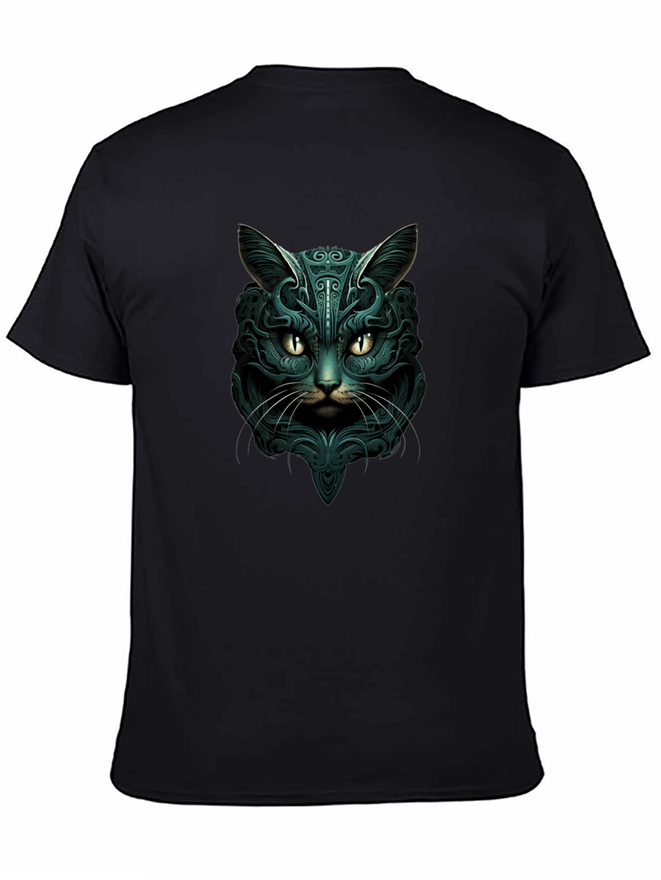Mystic Cat Graphic Tee - Black