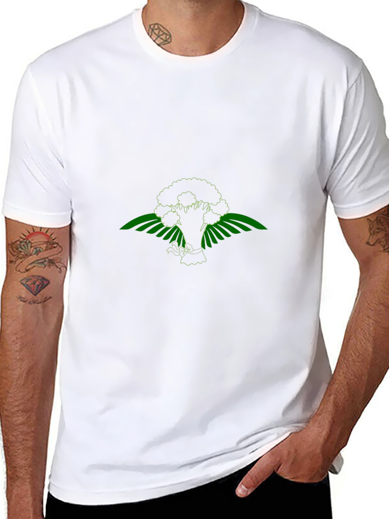 Green Broccoli Graphic Tee