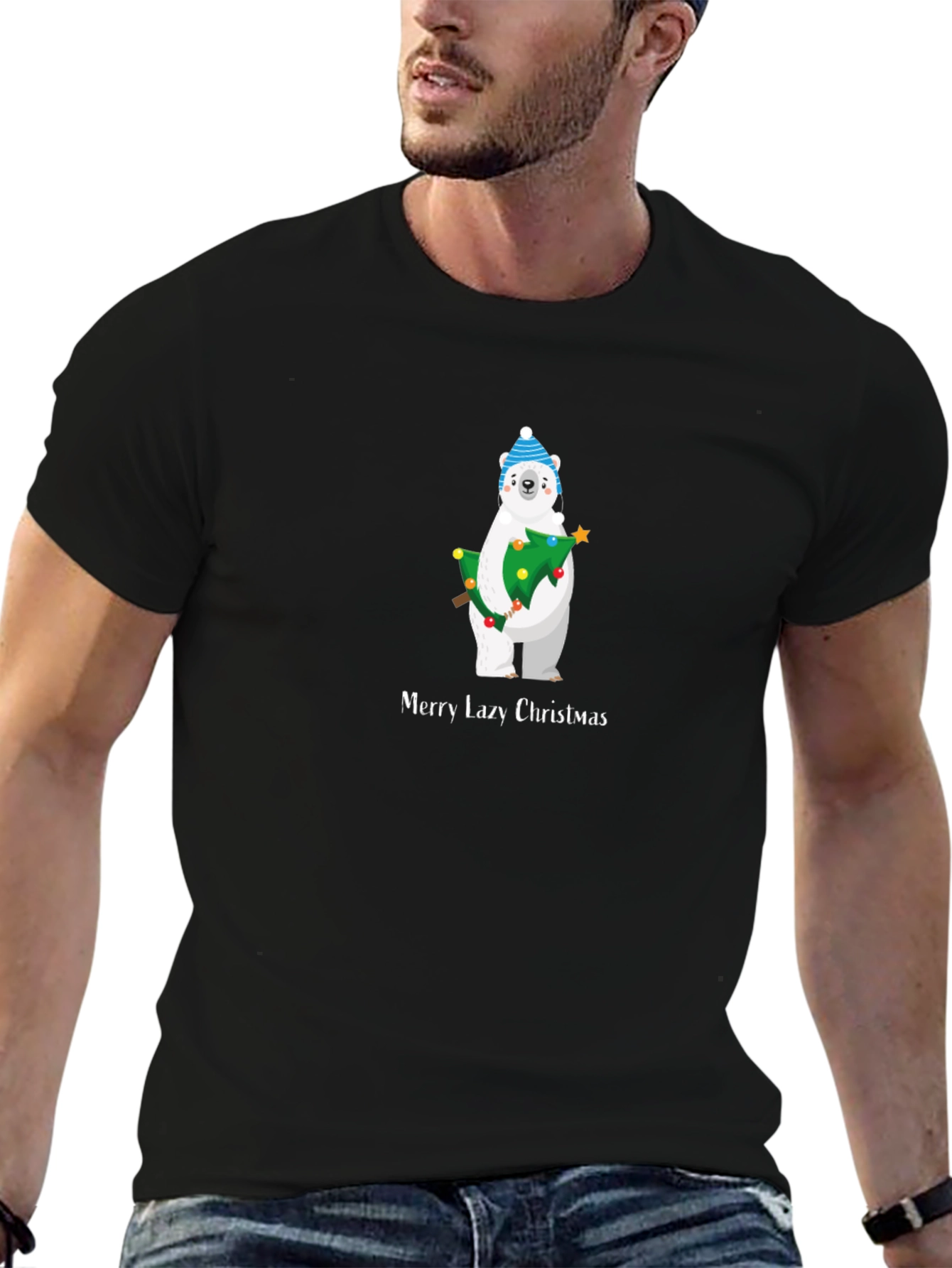 Merry Lazy Christmas Polar Bear T-Shirt