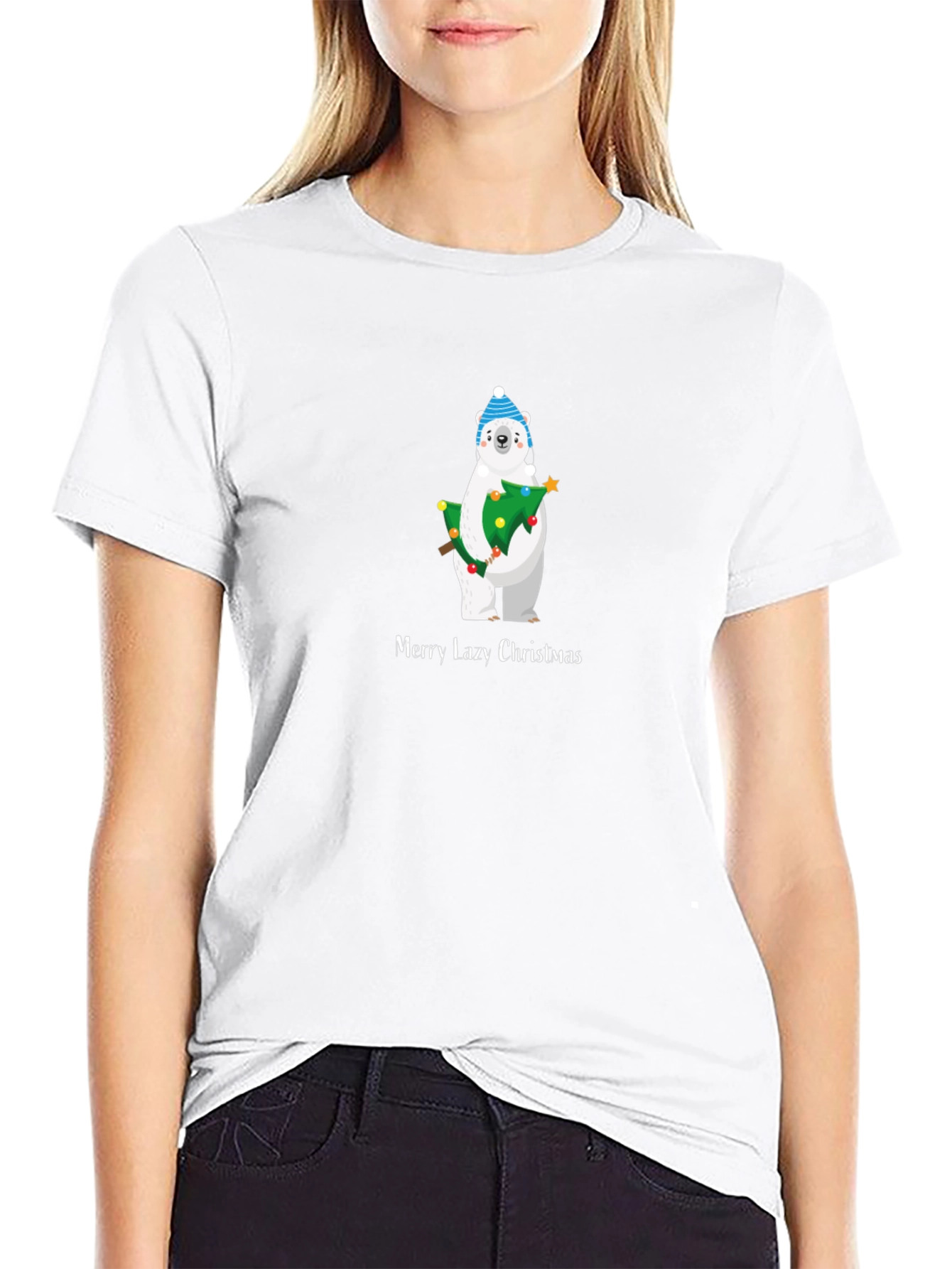 Merry Lazy Christmas Polar Bear T-Shirt
