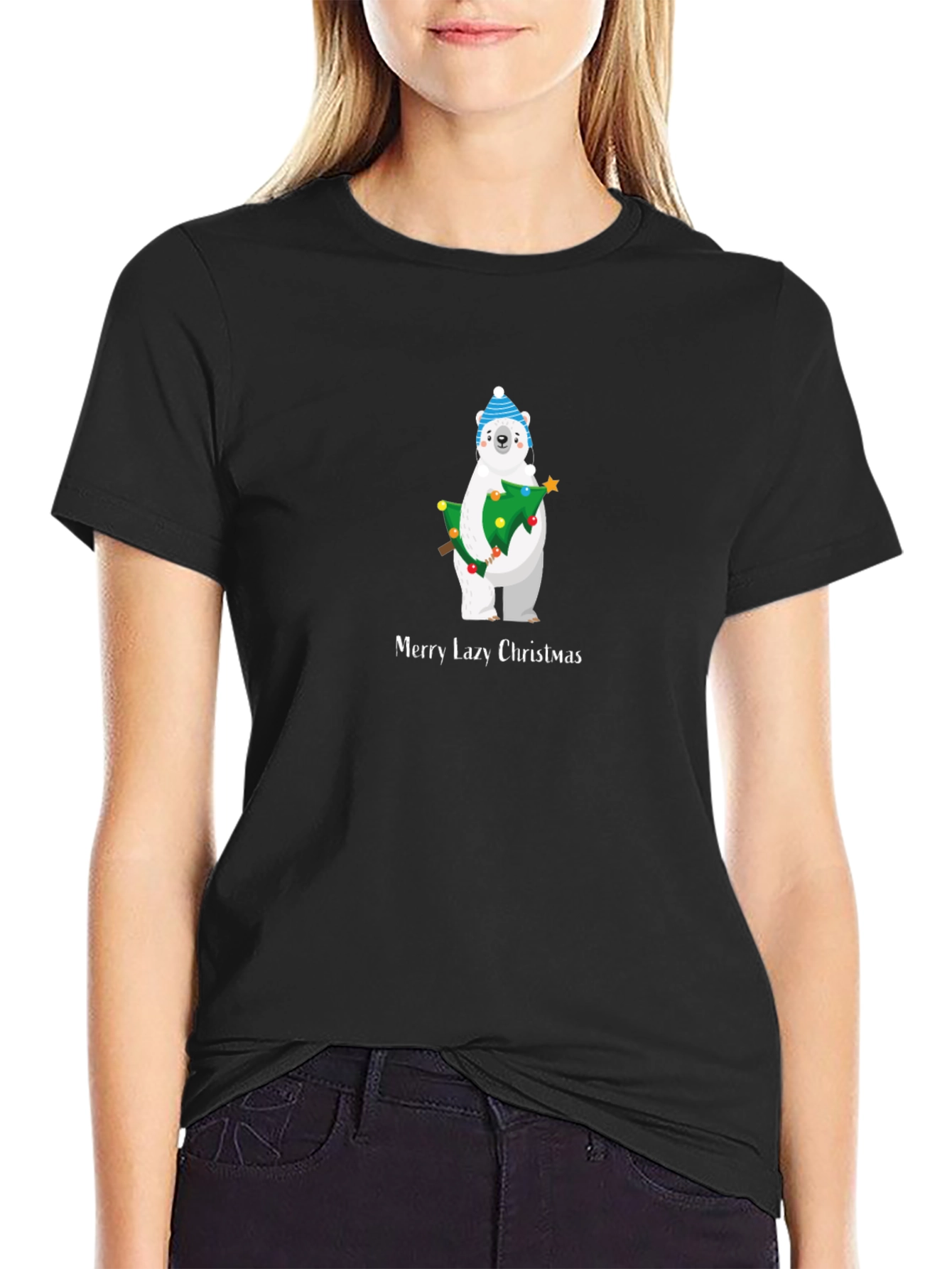 Merry Lazy Christmas Polar Bear T-Shirt