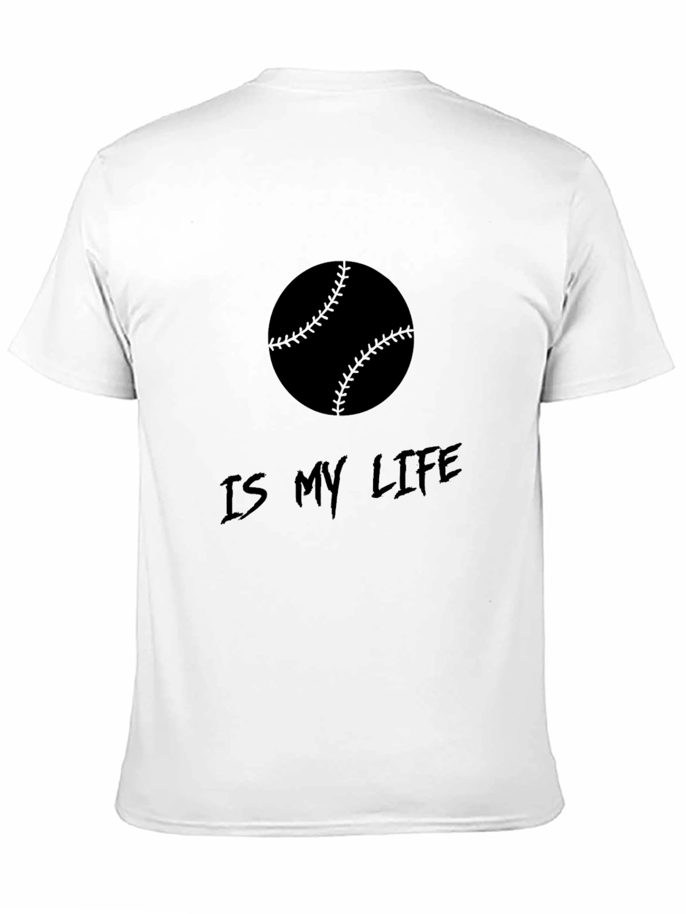 Baseball Is My Life Black Graphic Tee