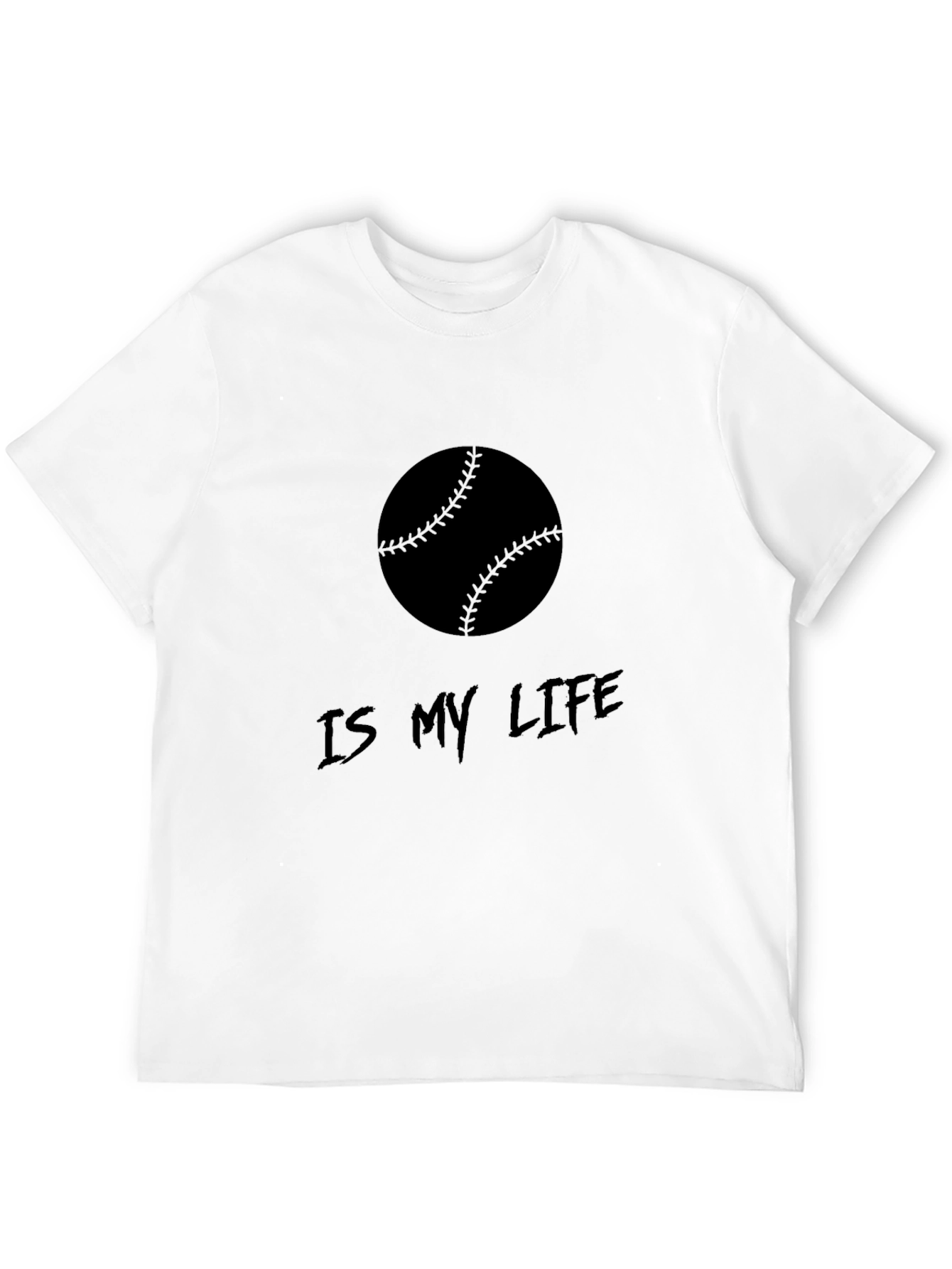 Baseball Is My Life Black Graphic Tee