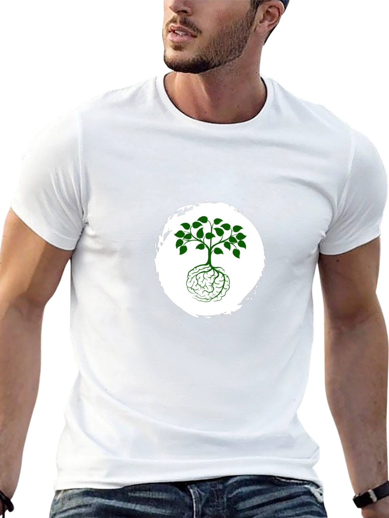 Brain Tree Graphic Black T-Shirt