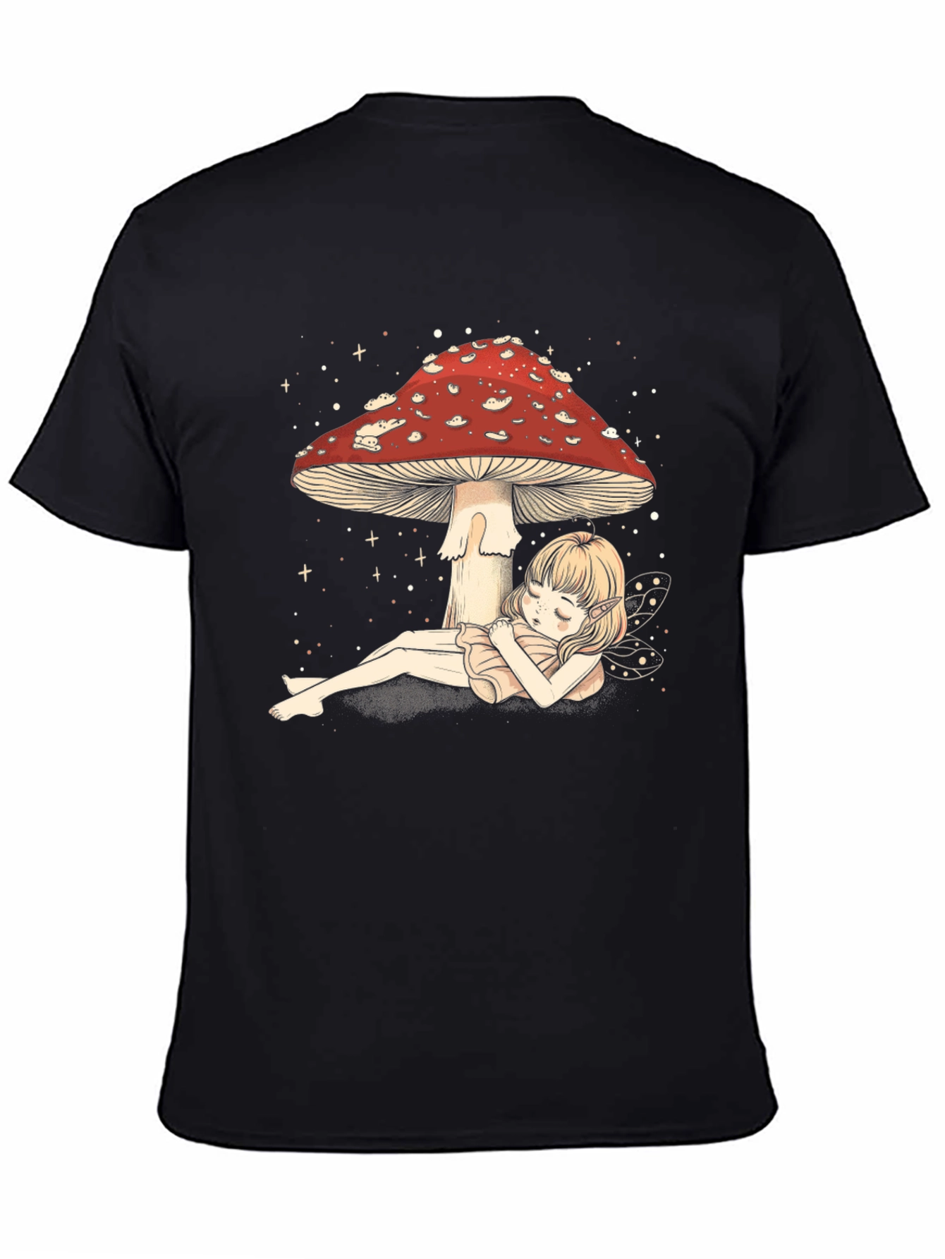 Mushroom Fairy Graphic Tee - Whimsical Comfort