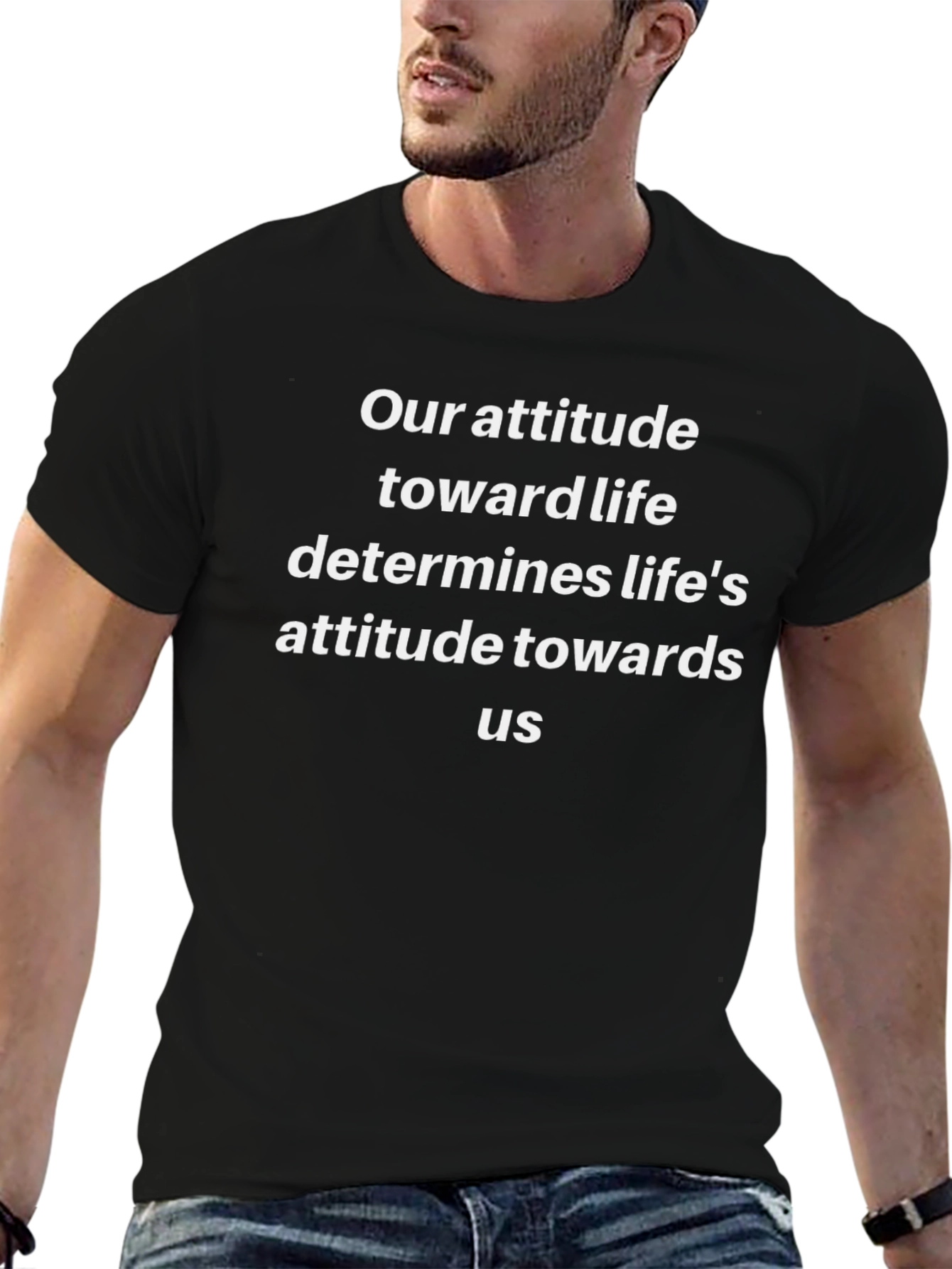 Attitude Quote Black T-Shirt