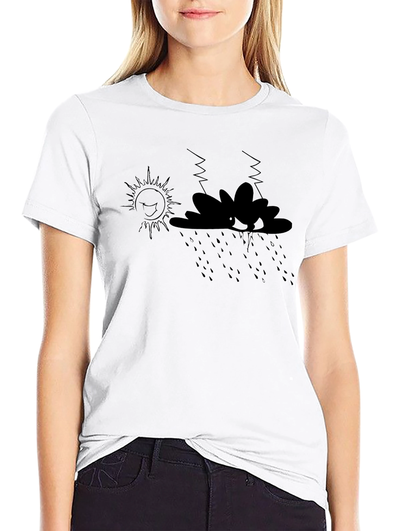 Humorous Weather T-Shirt - Sunshine & Storms