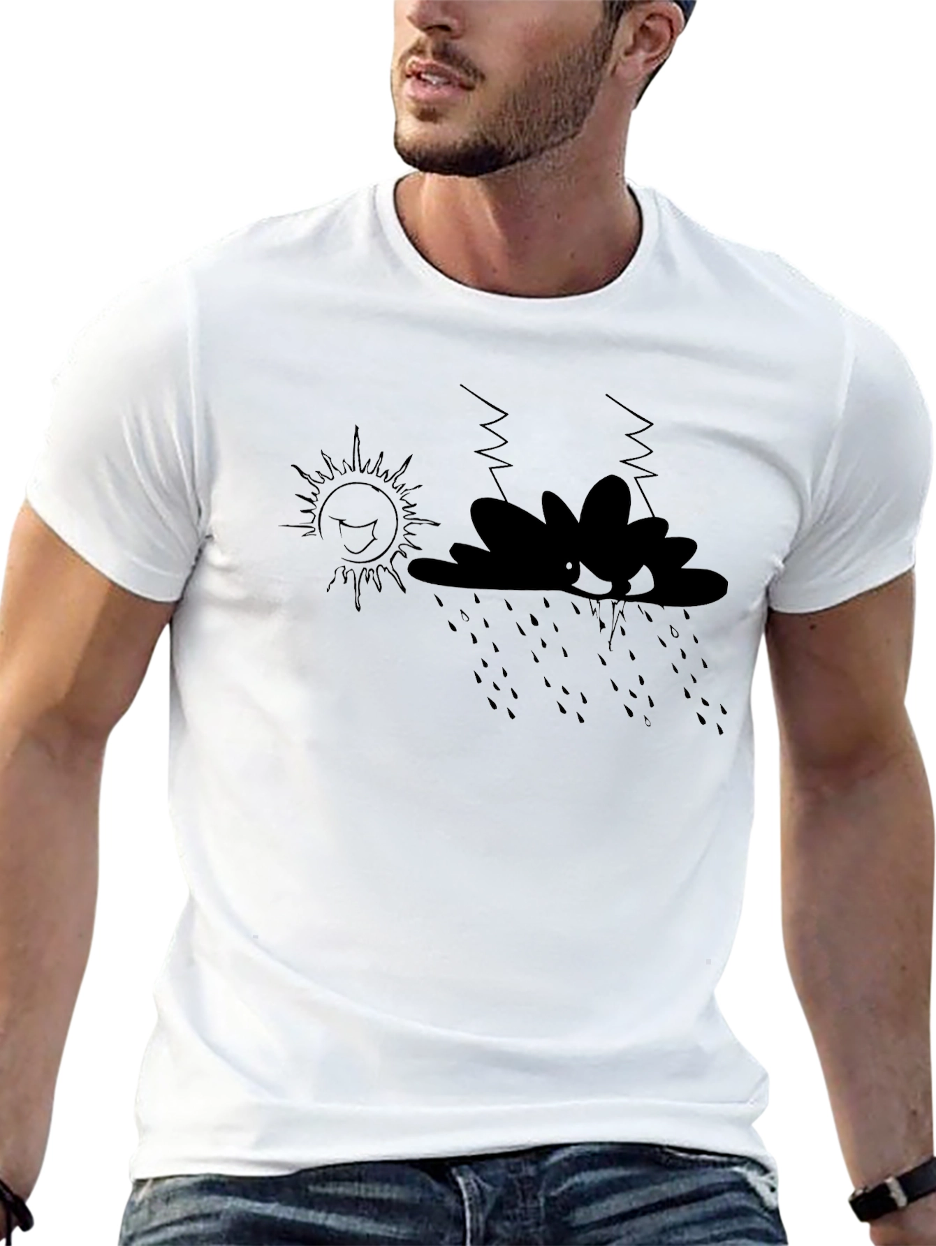 Humorous Weather T-Shirt - Sunshine & Storms