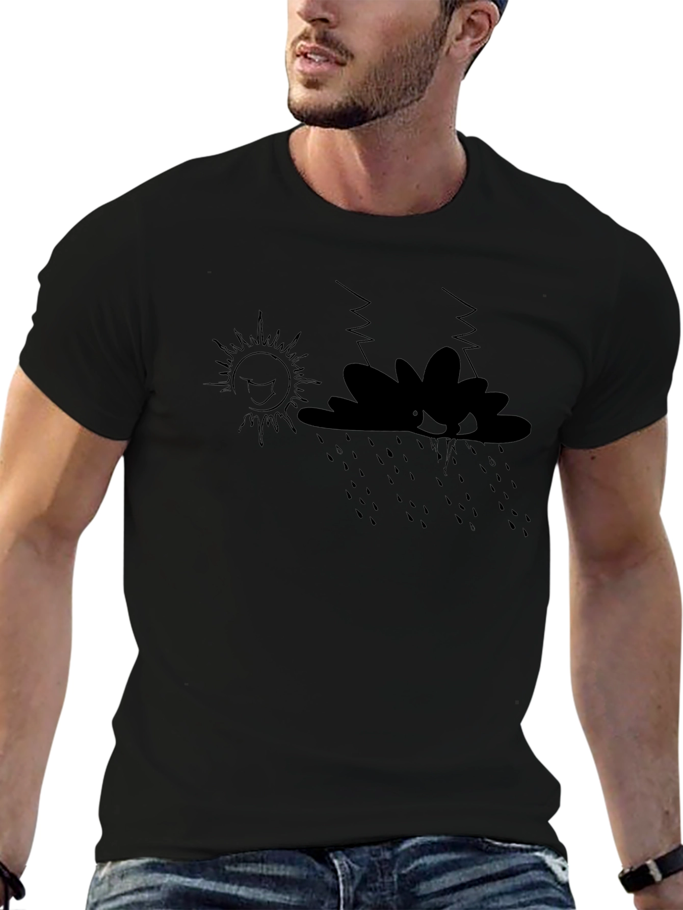 Humorous Weather T-Shirt - Sunshine & Storms