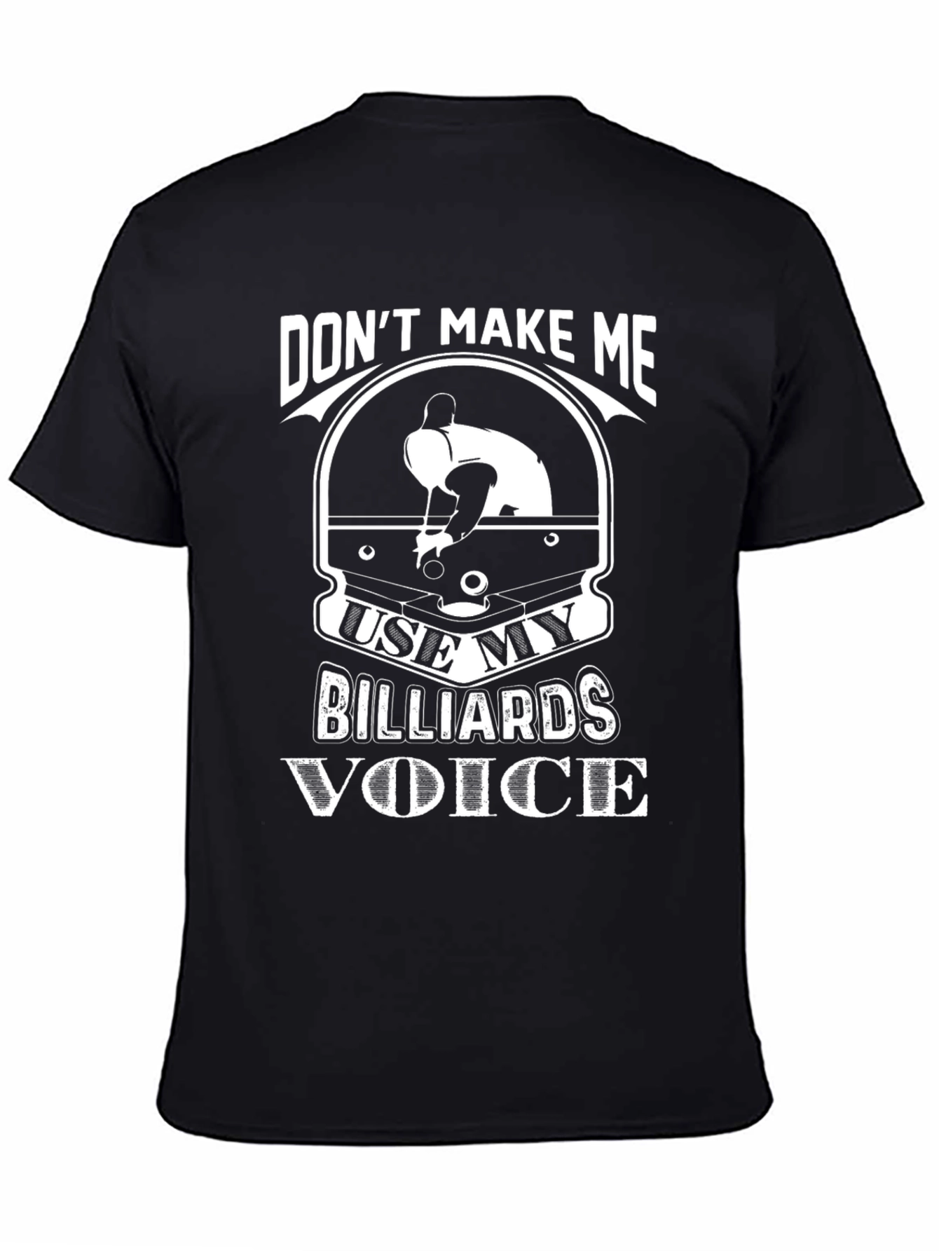 Billiards Voice Graphic T-Shirt - Funny Pool Player Tee