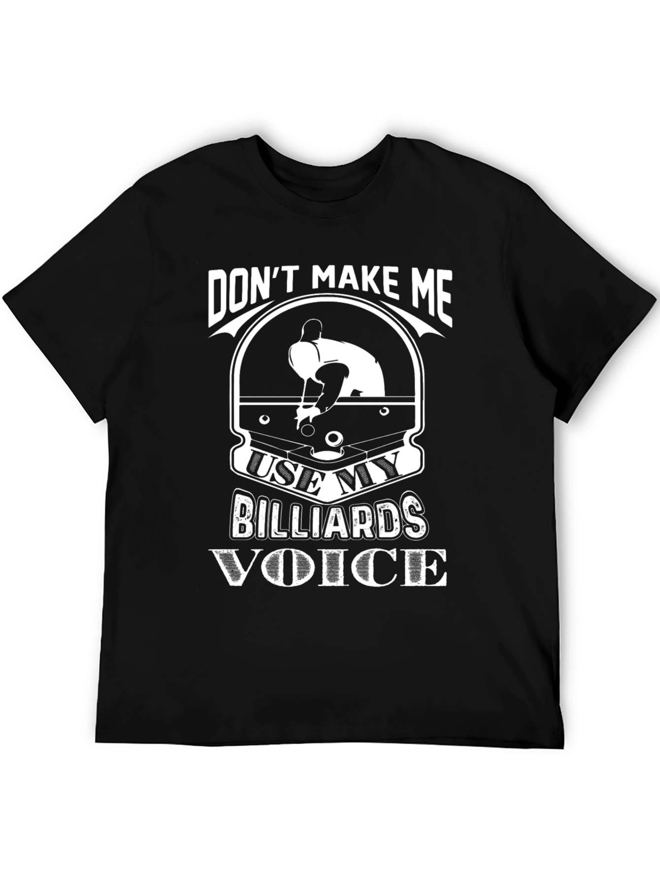Billiards Voice Graphic T-Shirt - Funny Pool Player Tee