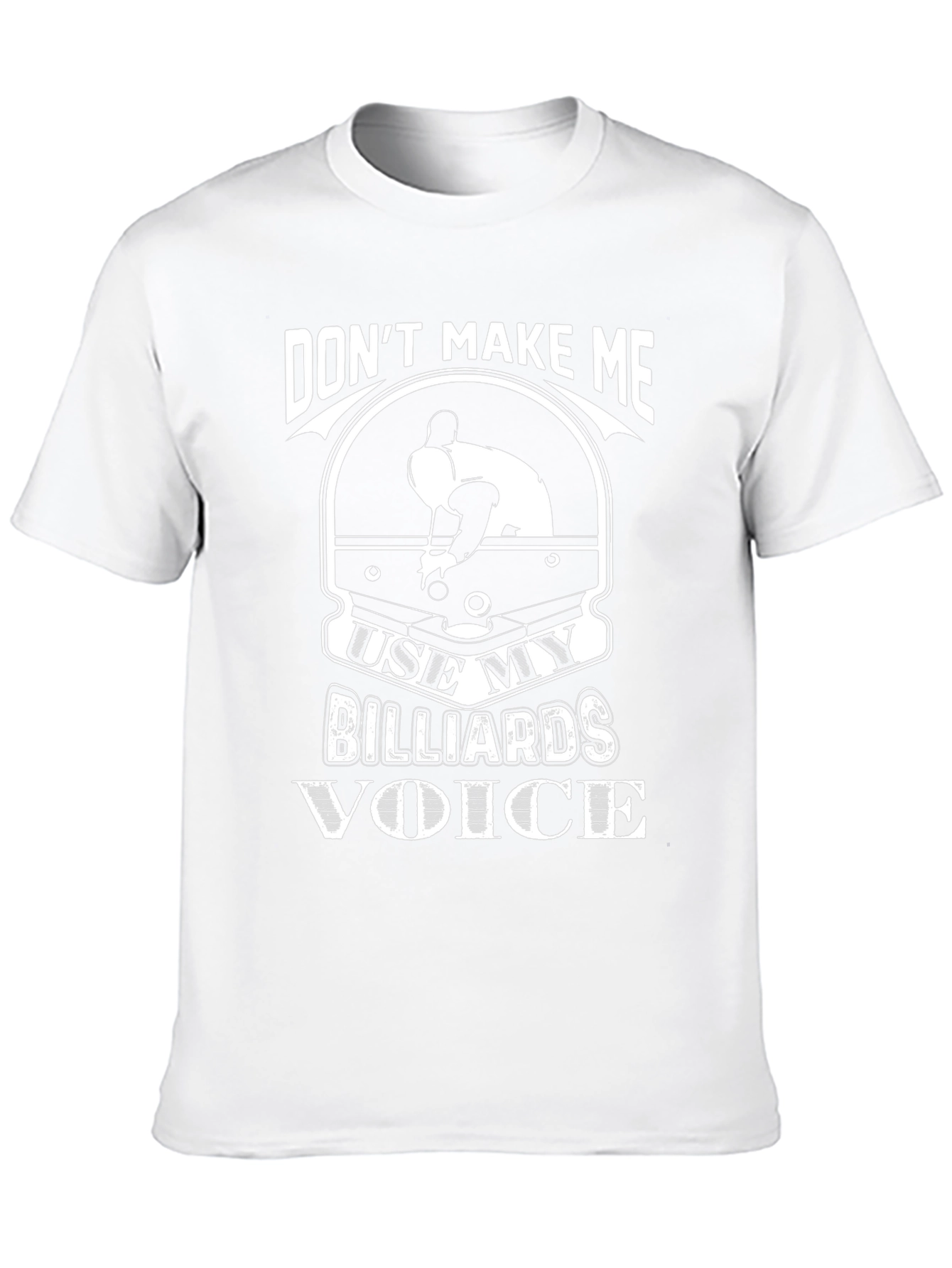 Billiards Voice Graphic T-Shirt - Funny Pool Player Tee