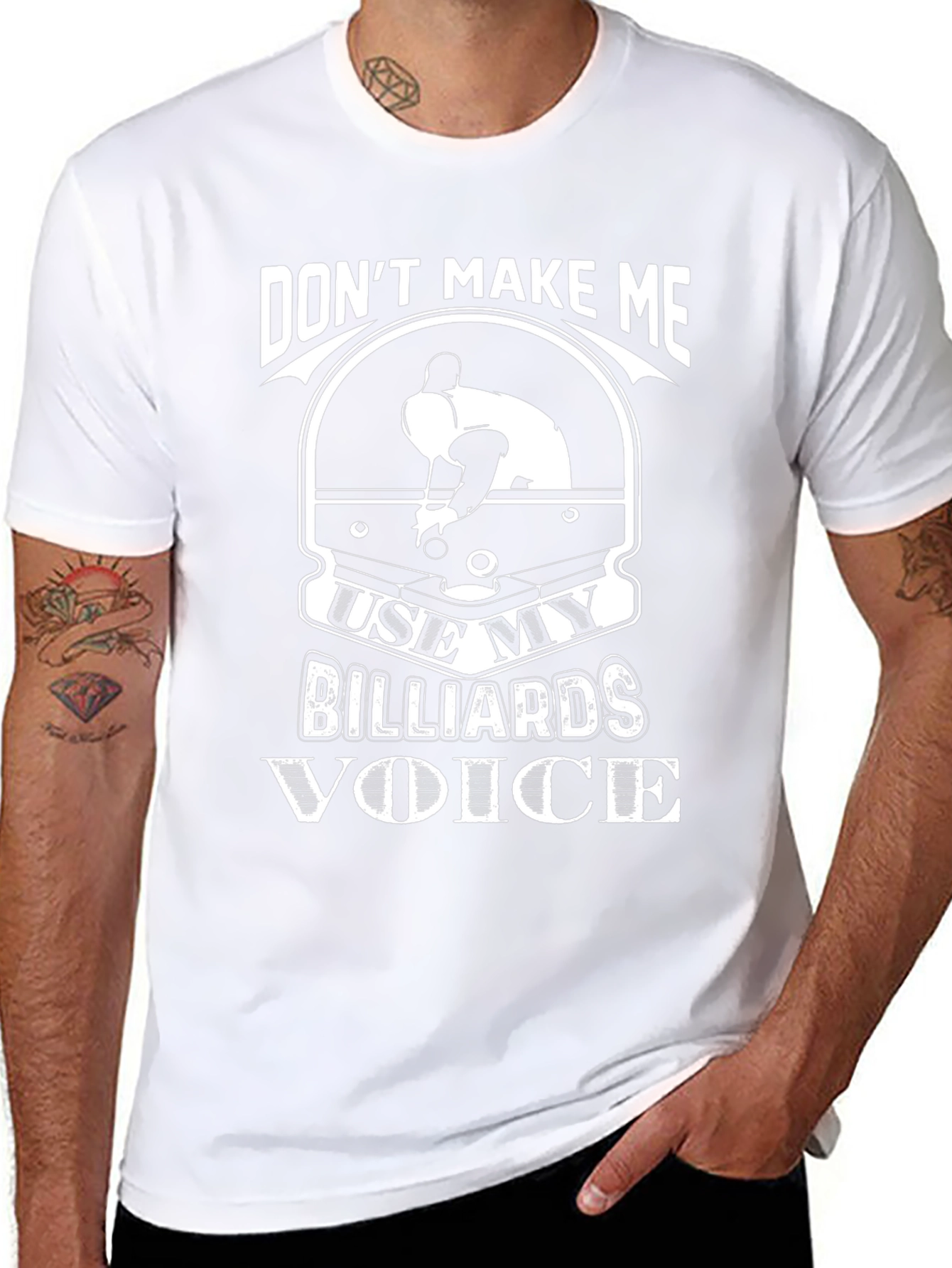 Billiards Voice Graphic T-Shirt - Funny Pool Player Tee
