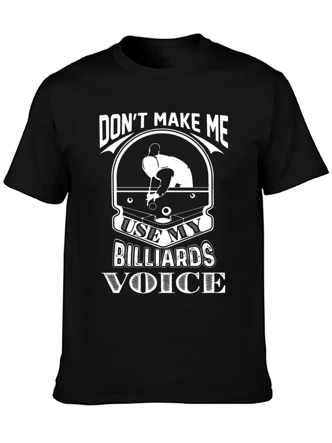 Billiards Voice Graphic T-Shirt - Funny Pool Player Tee