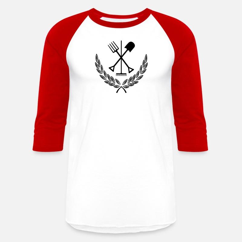Garden tools in laurel wreath Gardener logo