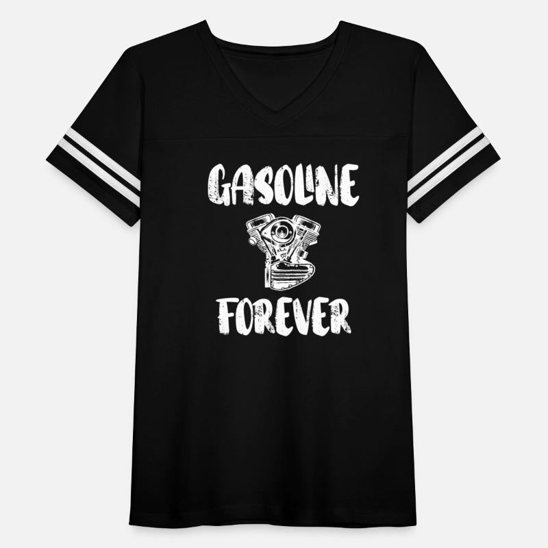 Gasoline Forever Distressed Engine Art