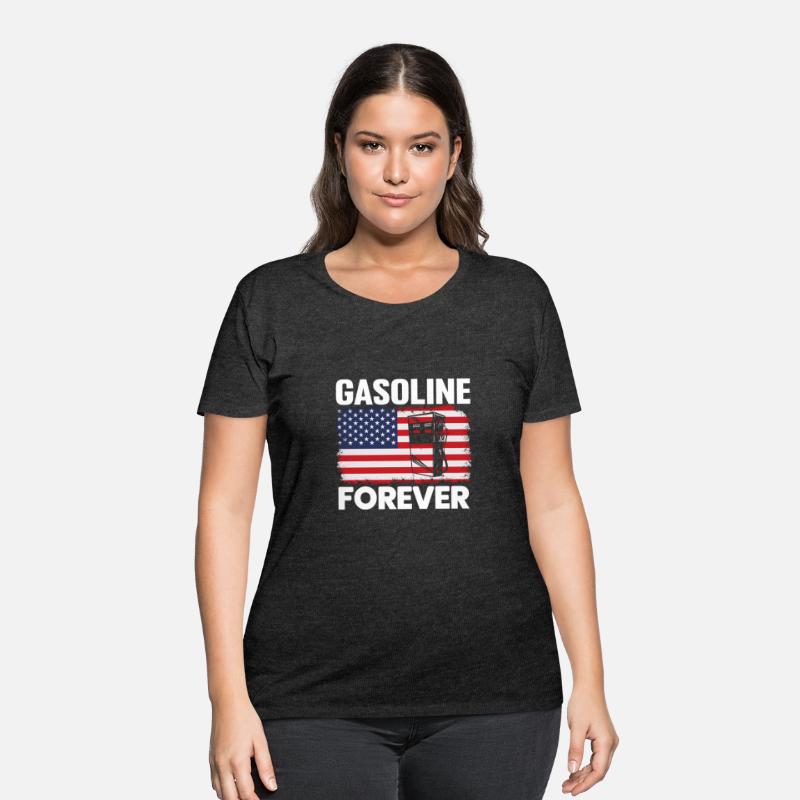 Gasoline Forever Gas Cars Patriotic Usa Flag