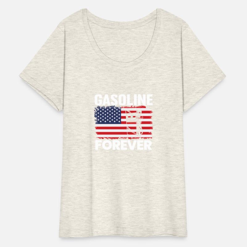 Gasoline Forever Gas Cars Patriotic Usa Flag