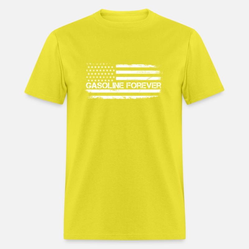 Gasoline Forever Us Flag Funny Fuel Gas Cars