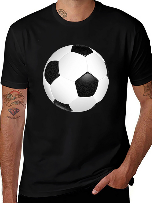 Soccer Ball Graphic T-Shirt - Black