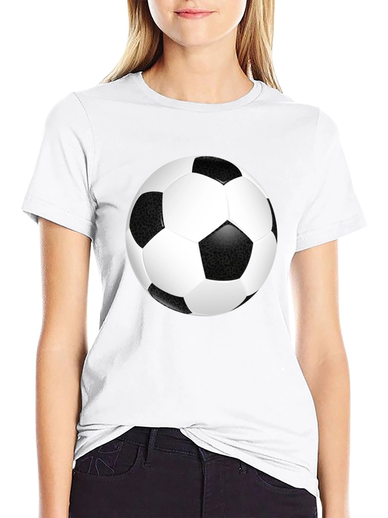 Soccer Ball Graphic T-Shirt - Black