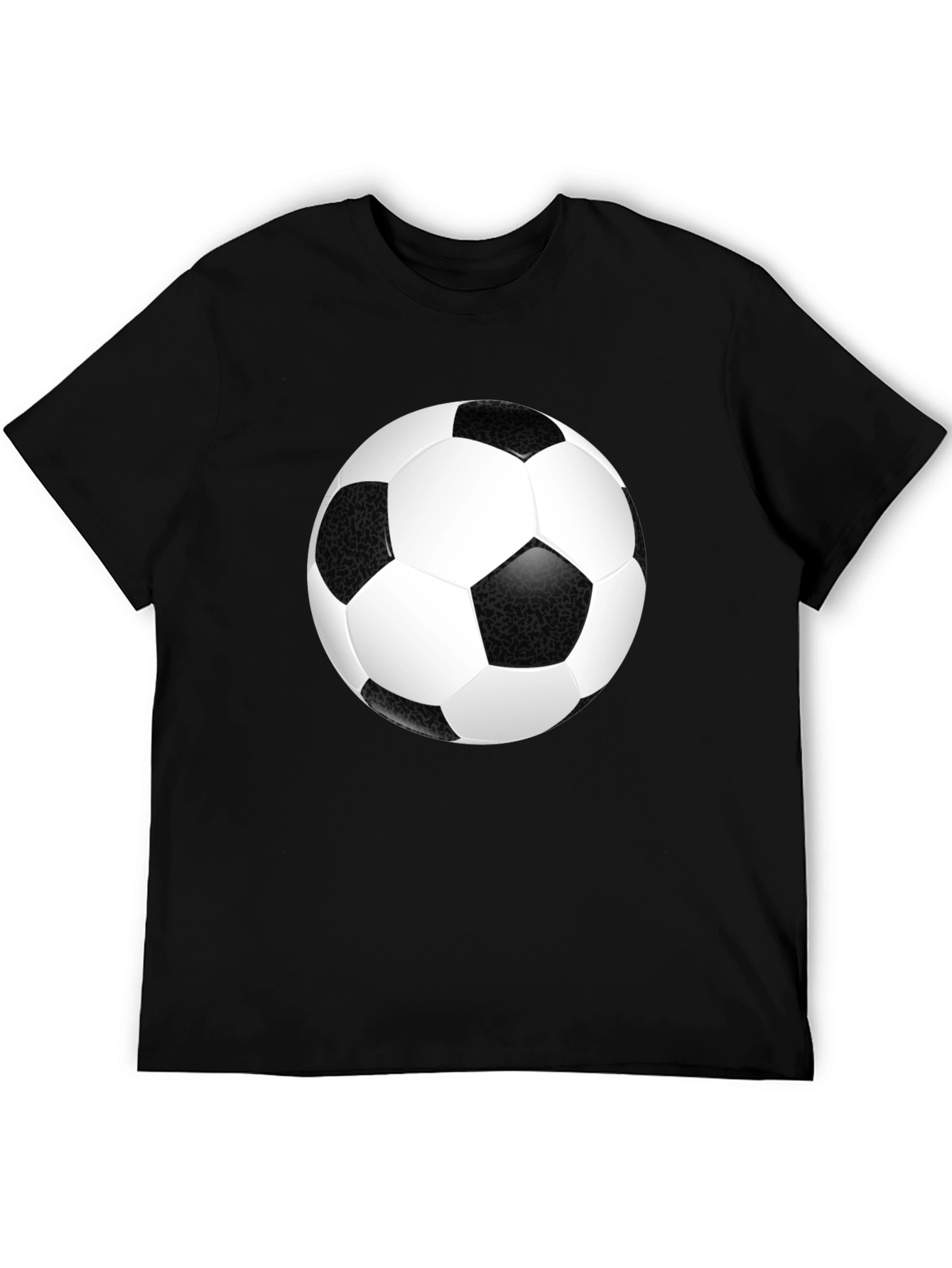 Soccer Ball Graphic T-Shirt - Black
