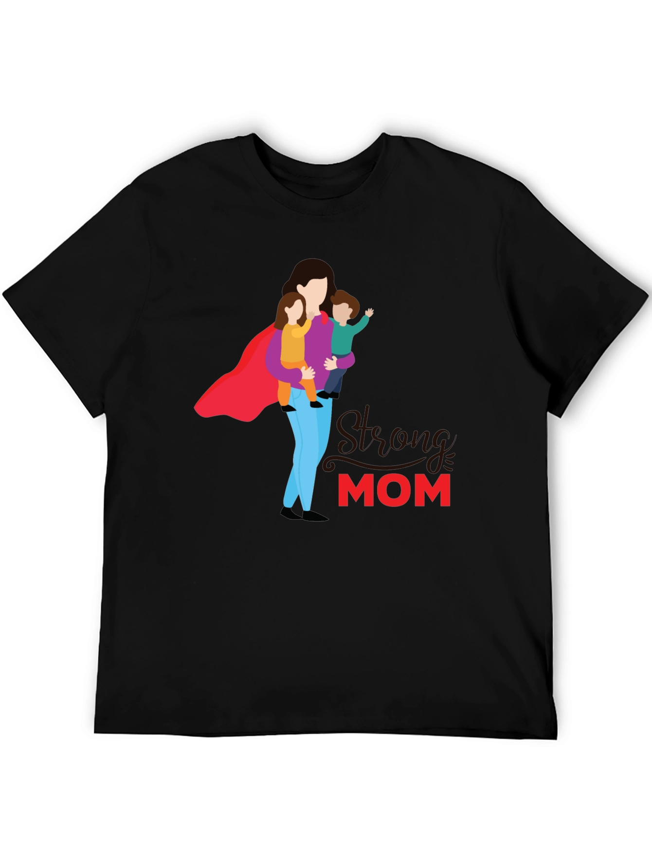 Strong Mom Graphic Tee - Super Mom Shirt