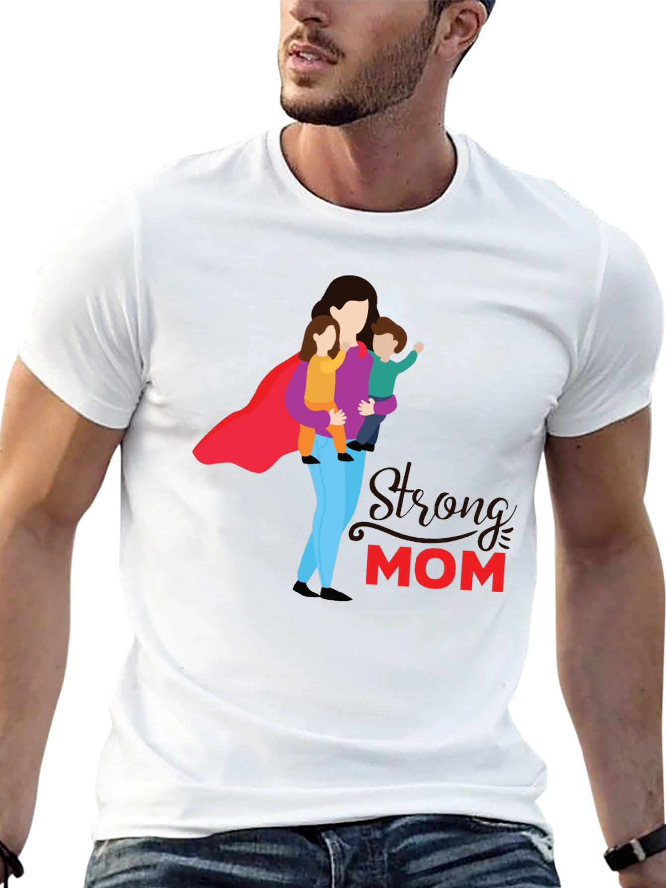 Strong Mom Graphic Tee - Super Mom Shirt