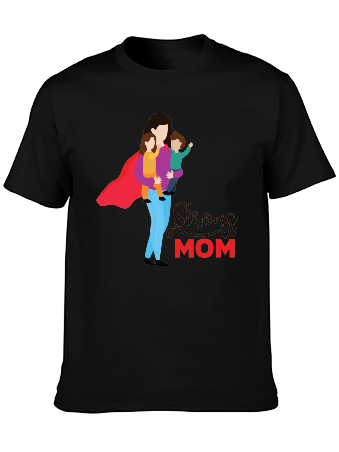 Strong Mom Graphic Tee - Super Mom Shirt