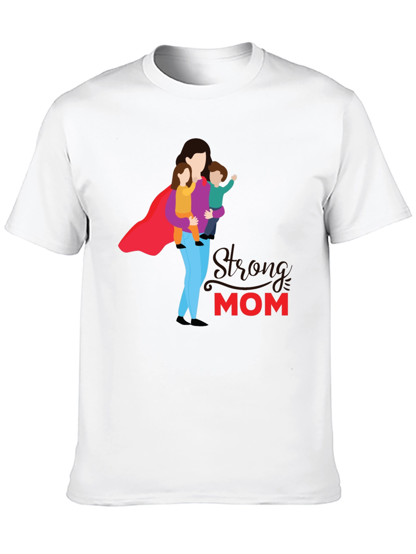 Strong Mom Graphic Tee - Super Mom Shirt