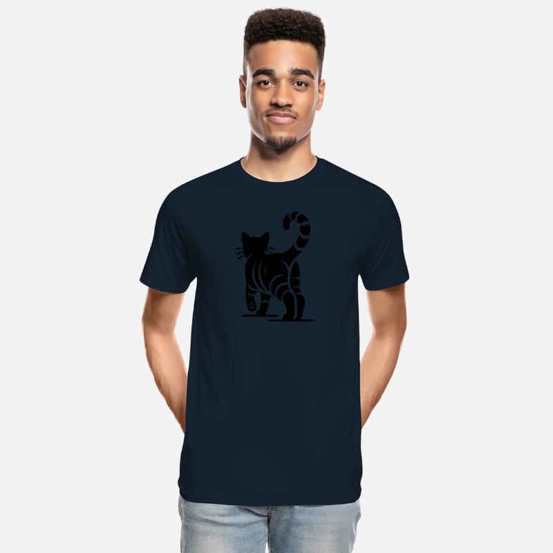 Geometric Cat With Stripes