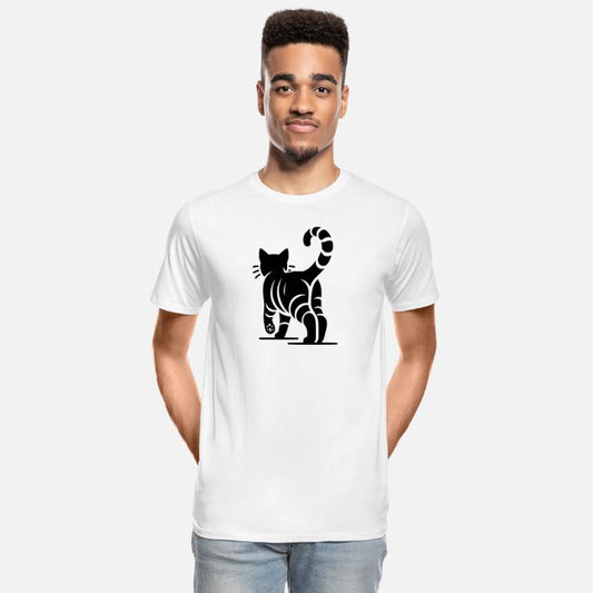 Geometric Cat With Stripes