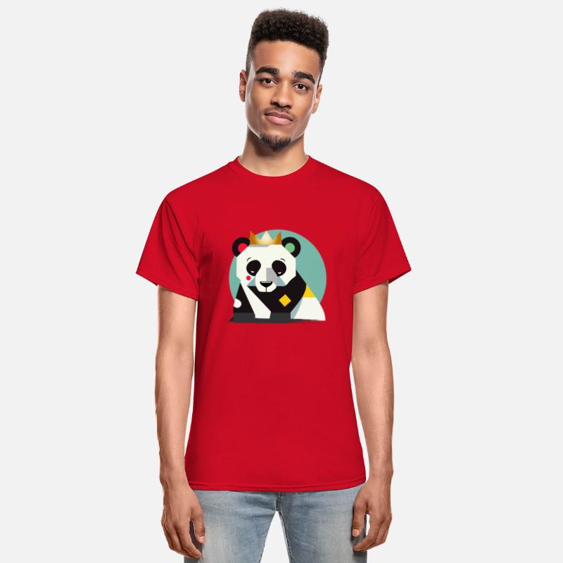 Geometric Panda with Crown - Stylish Animal Motif