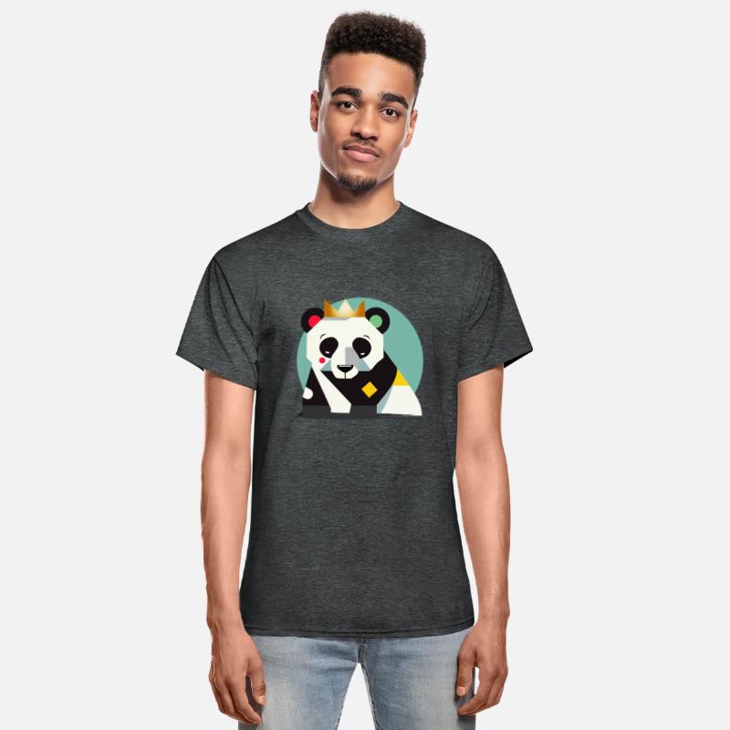 Geometric Panda with Crown - Stylish Animal Motif