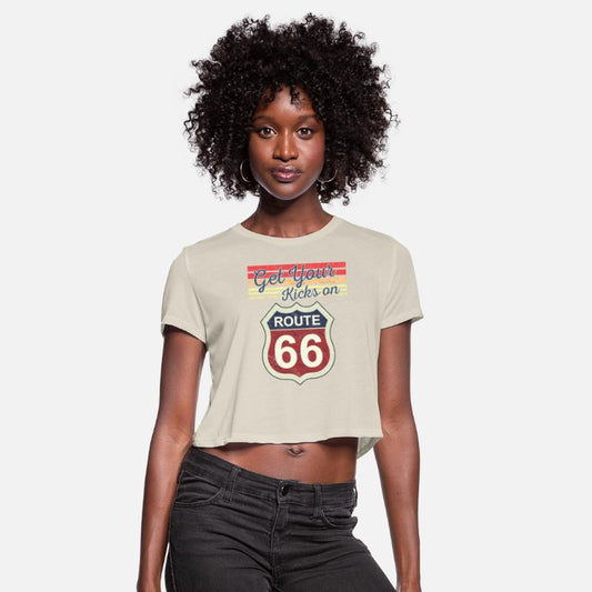 Get Your Kicks - Route 66 - Vintage Retro Distress